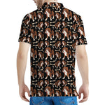 Cute Cartoon Beagle Pattern Print Men's Polo Shirt