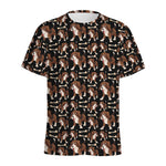 Cute Cartoon Beagle Pattern Print Men's Sports T-Shirt