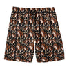 Cute Cartoon Beagle Pattern Print Men's Swim Trunks