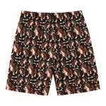 Cute Cartoon Beagle Pattern Print Men's Swim Trunks