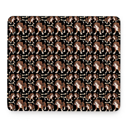 Cute Cartoon Beagle Pattern Print Mouse Pad