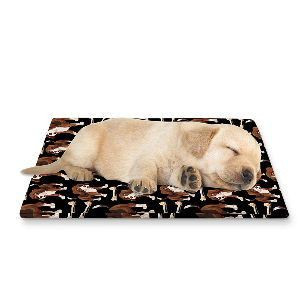 Cute Cartoon Beagle Pattern Print Pet Cooling Mat Cover