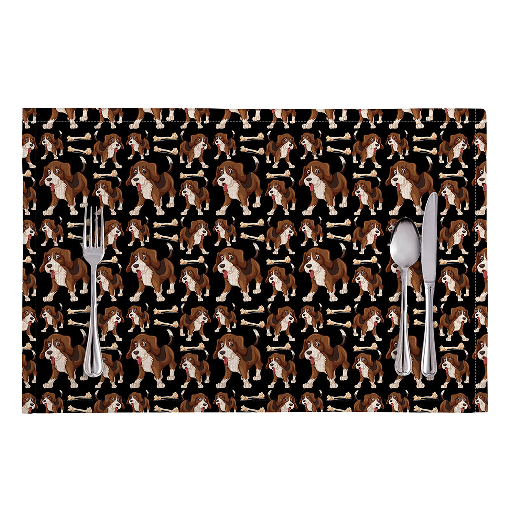 Cute Cartoon Beagle Pattern Print Placemat