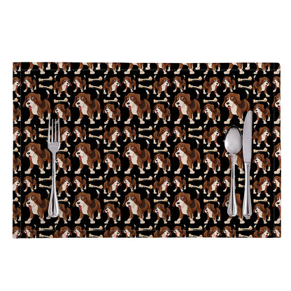 Cute Cartoon Beagle Pattern Print Placemat