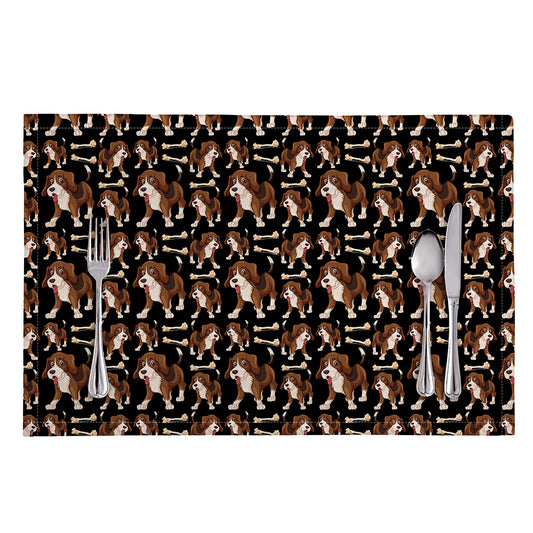Cute Cartoon Beagle Pattern Print Placemat