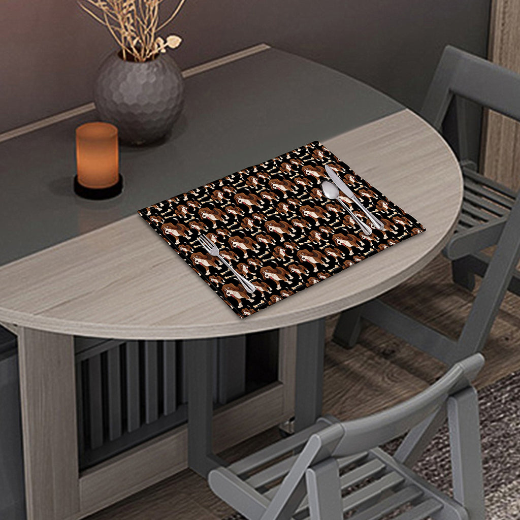 Cute Cartoon Beagle Pattern Print Placemat