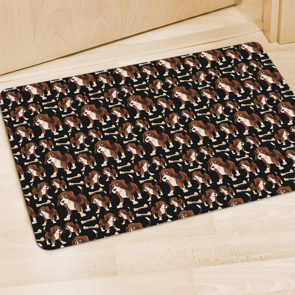 Cute Cartoon Beagle Pattern Print Polyester Doormat