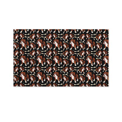 Cute Cartoon Beagle Pattern Print Polyester Flag