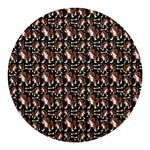 Cute Cartoon Beagle Pattern Print Round Blanket