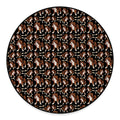 Cute Cartoon Beagle Pattern Print Round Floor Mat