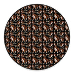 Cute Cartoon Beagle Pattern Print Round Floor Mat
