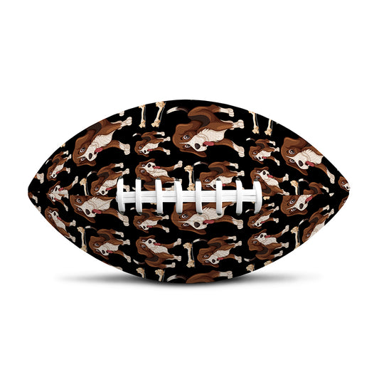 Cute Cartoon Beagle Pattern Print Rugby Ball