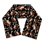 Cute Cartoon Beagle Pattern Print Scarf