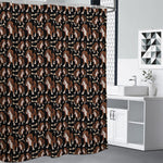 Cute Cartoon Beagle Pattern Print Shower Curtain