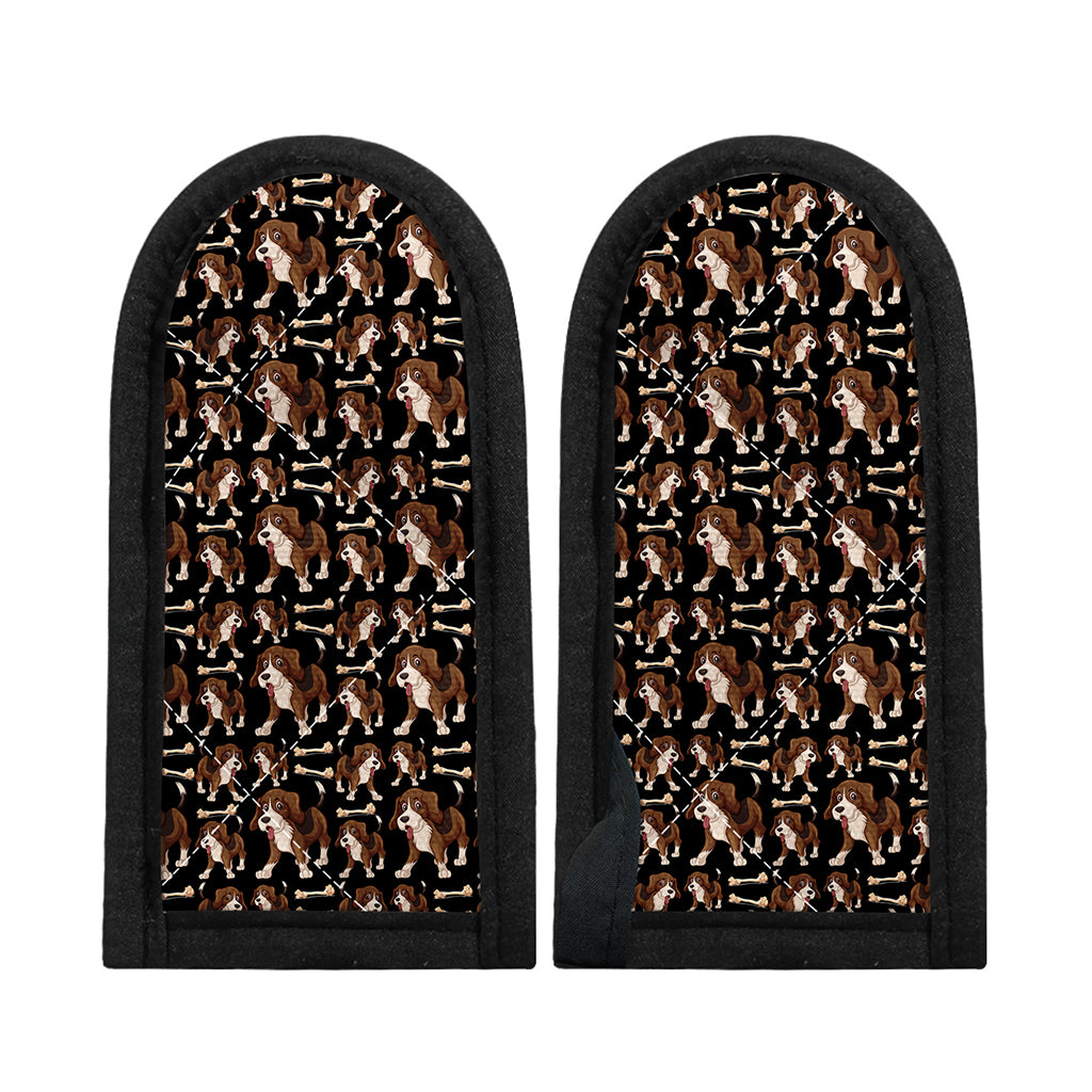 Cute Cartoon Beagle Pattern Print Skillet Handle Cover