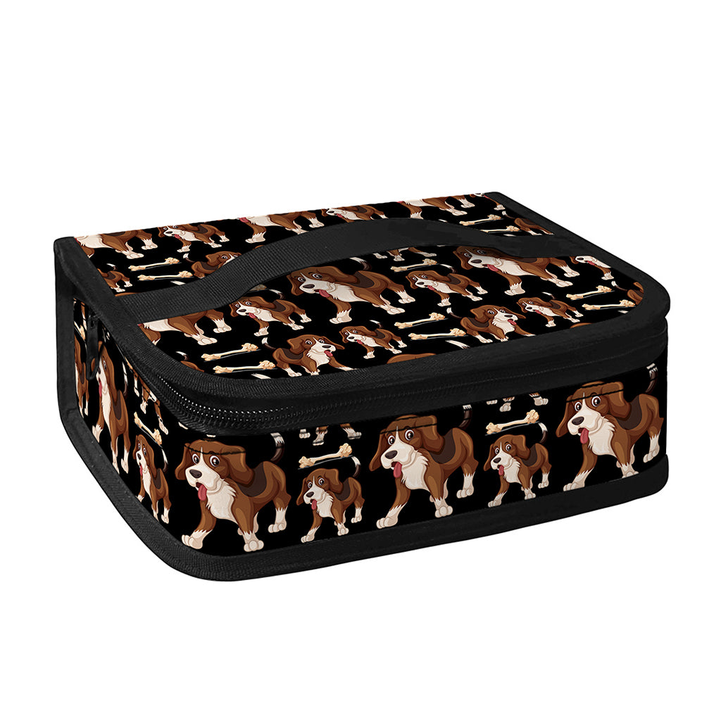 Cute Cartoon Beagle Pattern Print Small Lunch Bag