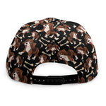 Cute Cartoon Beagle Pattern Print Snapback Cap