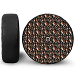 Cute Cartoon Beagle Pattern Print Tire Cover With Camera Hole