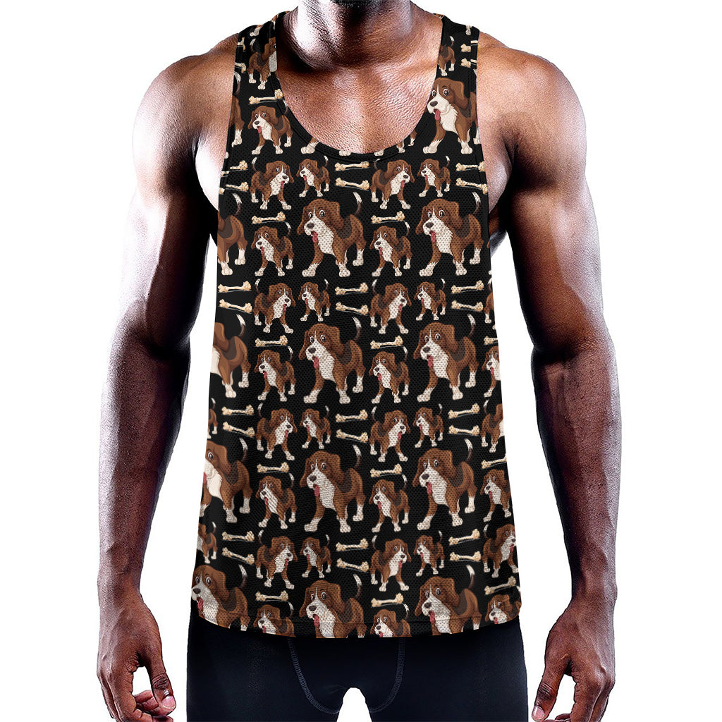 Cute Cartoon Beagle Pattern Print Training Tank Top