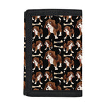 Cute Cartoon Beagle Pattern Print Trifold Wallet
