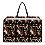 Cute Cartoon Beagle Pattern Print Utility Tote Bag