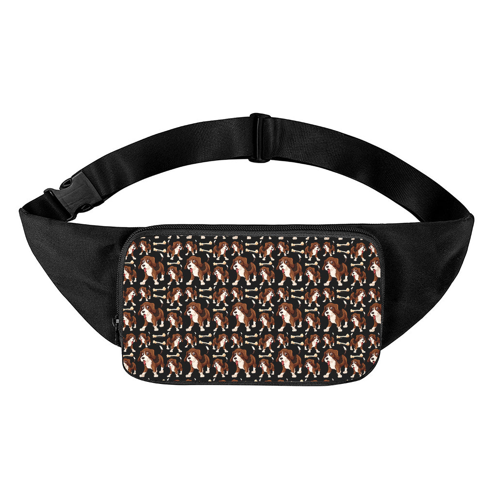 Cute Cartoon Beagle Pattern Print Waist Bag