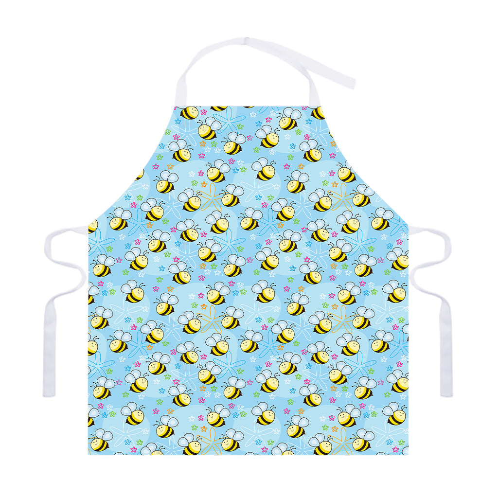 Cute Cartoon Bee Pattern Print Adjustable Apron