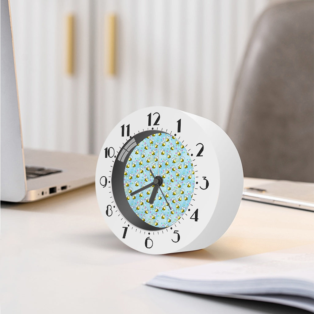 Cute Cartoon Bee Pattern Print Alarm Clock