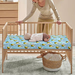Cute Cartoon Bee Pattern Print Baby Crib Sheet