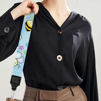 Cute Cartoon Bee Pattern Print Bag Strap