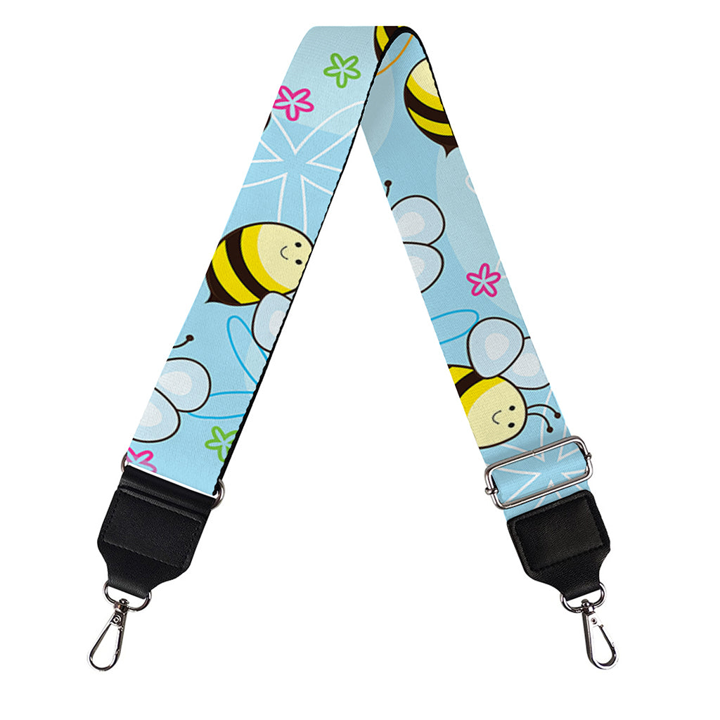 Cute Cartoon Bee Pattern Print Bag Strap
