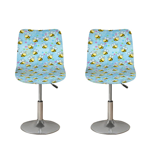 Cute Cartoon Bee Pattern Print Bar Stool Covers