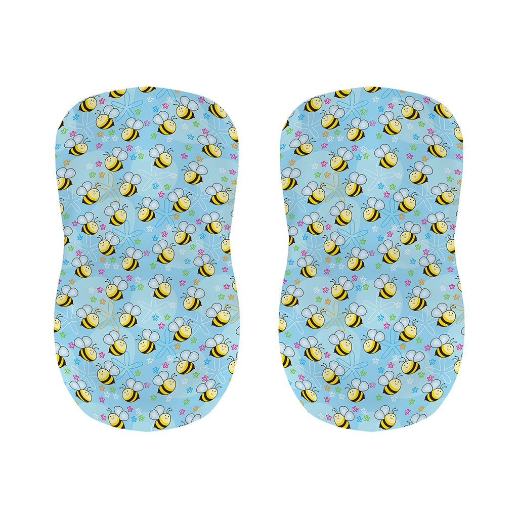 Cute Cartoon Bee Pattern Print Bar Stool Covers