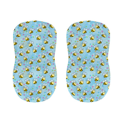 Cute Cartoon Bee Pattern Print Bar Stool Covers