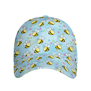 Cute Cartoon Bee Pattern Print Baseball Cap