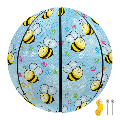 Cute Cartoon Bee Pattern Print Basketball