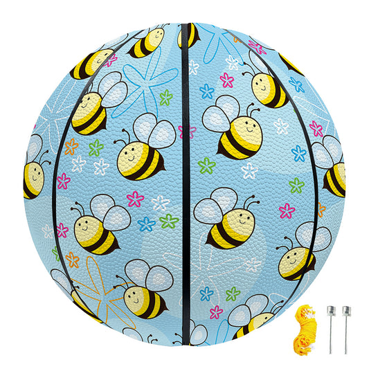 Cute Cartoon Bee Pattern Print Basketball