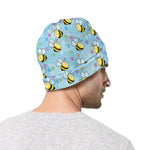 Cute Cartoon Bee Pattern Print Beanie