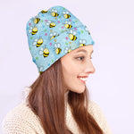 Cute Cartoon Bee Pattern Print Beanie
