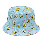 Cute Cartoon Bee Pattern Print Bucket Hat