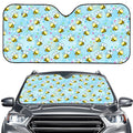 Cute Cartoon Bee Pattern Print Car Windshield Sun Shade