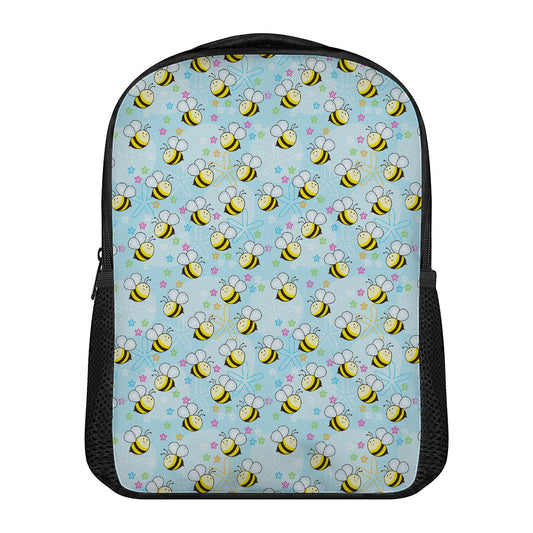 Cute Cartoon Bee Pattern Print Casual Backpack