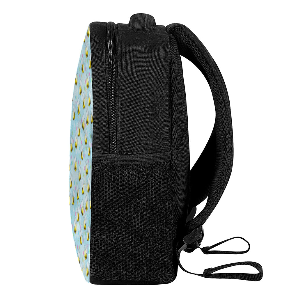 Cute Cartoon Bee Pattern Print Casual Backpack