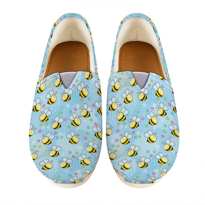 Cute Cartoon Bee Pattern Print Casual Shoes