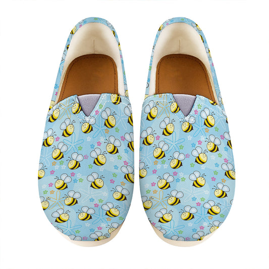 Cute Cartoon Bee Pattern Print Casual Shoes