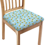 Cute Cartoon Bee Pattern Print Chair Cushion Cover
