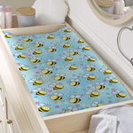 Cute Cartoon Bee Pattern Print Changing Pad Cover
