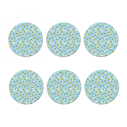 Cute Cartoon Bee Pattern Print Coaster Set