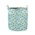 Cute Cartoon Bee Pattern Print Collapsible Laundry Basket