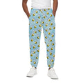 Cute Cartoon Bee Pattern Print Cotton Sweatpants